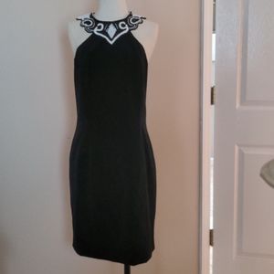 Black Cocktail Dress w/ beads (Sz 10)